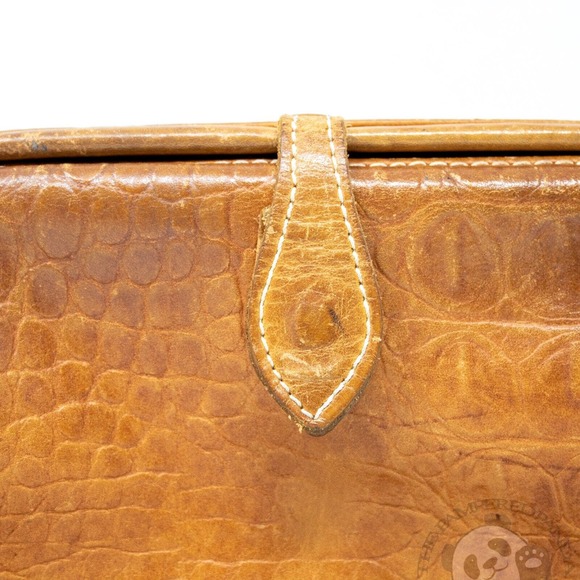 T Cappelli Southwest Plano Texas Caramel Brown Alligator Leather Satchel Handbag - Picture 2 of 8